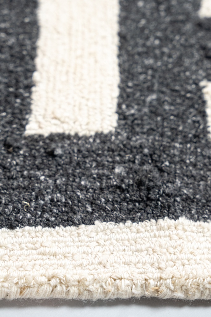 KALI D2029 CREMA GRAFITO 60x90cm TAPETE PARA EXTERIOR - LN