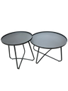SAMOA NEGRO SET 2 MESAS DE CENTRO PARA EXTERIOR - M25