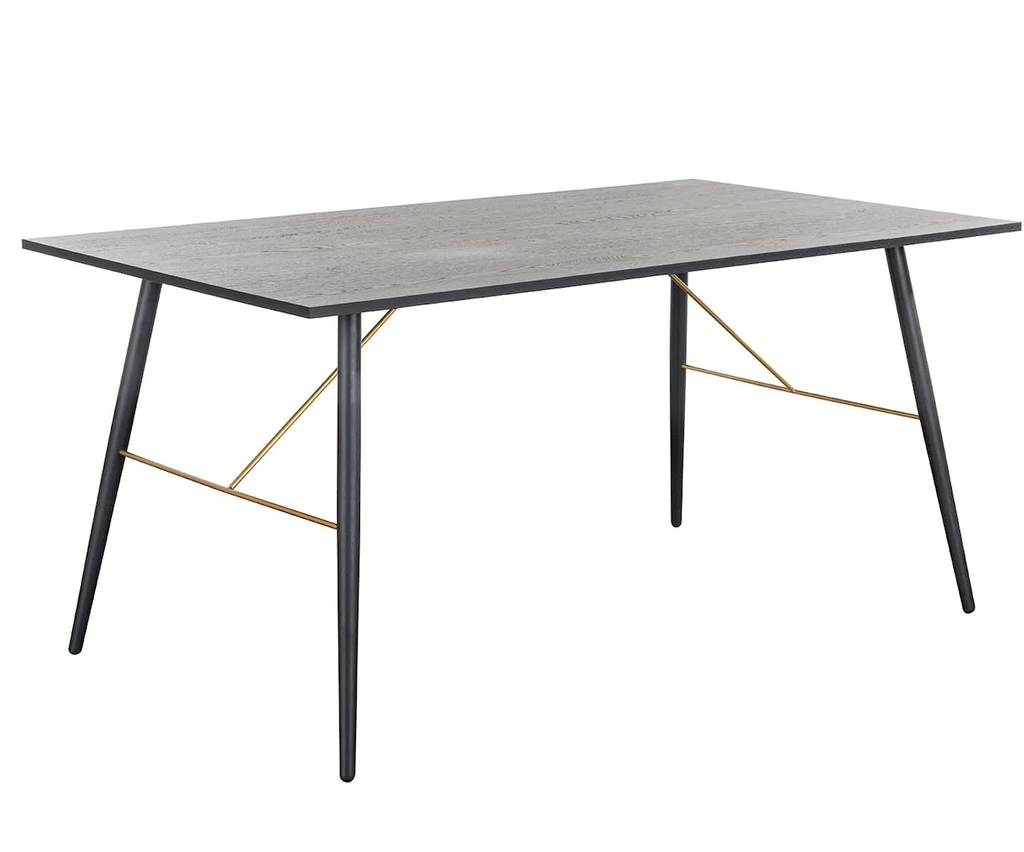 LUX MESA DE COMEDOR RECTANGULAR 160x90 NEGRO NOGAL - JM26