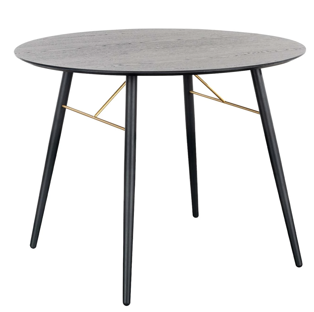 ONNO MESA DE COMEDOR CIRCULAR NEGRO NOGAL - JM26