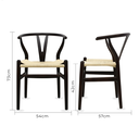 WISHBONE SILLA REPLICA MERIN negra/natural - JM26