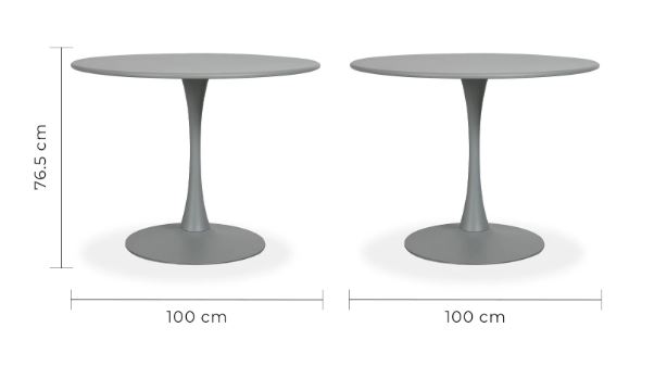 VITTORIA MESA CIRCULAR PARA EXTERIOR 100cm BLANCA - JM26. *quedan pocos consultar disponbilidad