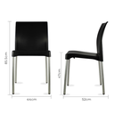 VIVAN set 6 SILLAS 100% EXTERIOR NEGRO - JM26