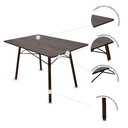 OSLO MESA DE COMEDOR RECTANGULAR 120x70 TONO NOGAL - JM26.