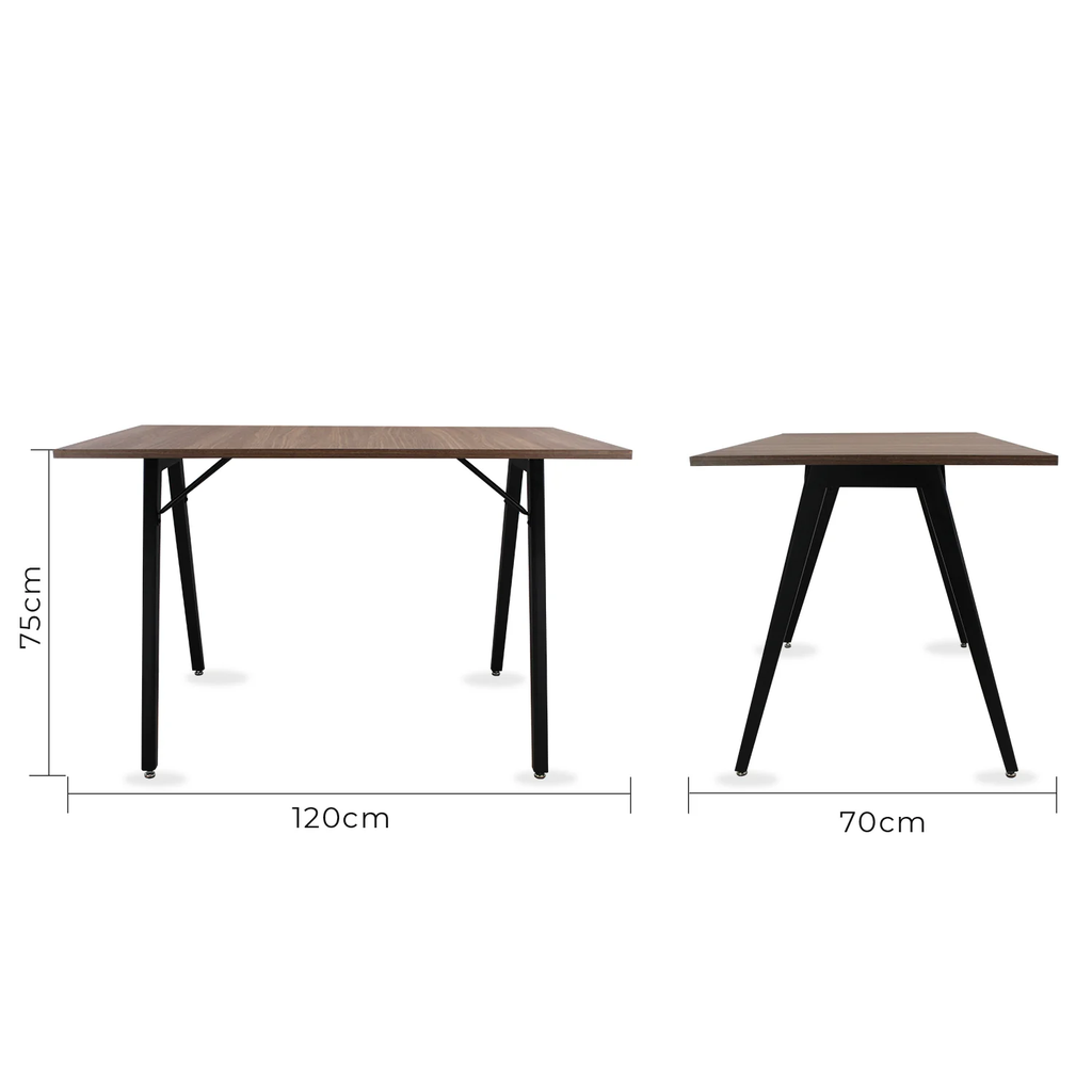FRANK MESA DE COMEDOR RECTANGULAR 120x70 tono nogal - JM26