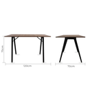 FRANK MESA DE COMEDOR RECTANGULAR 120x70 tono nogal - JM26