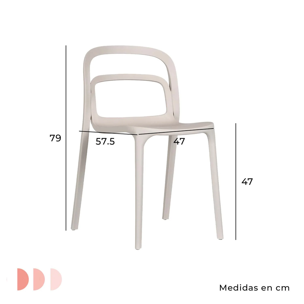 ASTI SET 4 SILLAS PARA EXTERIOR BEIGE - JM26