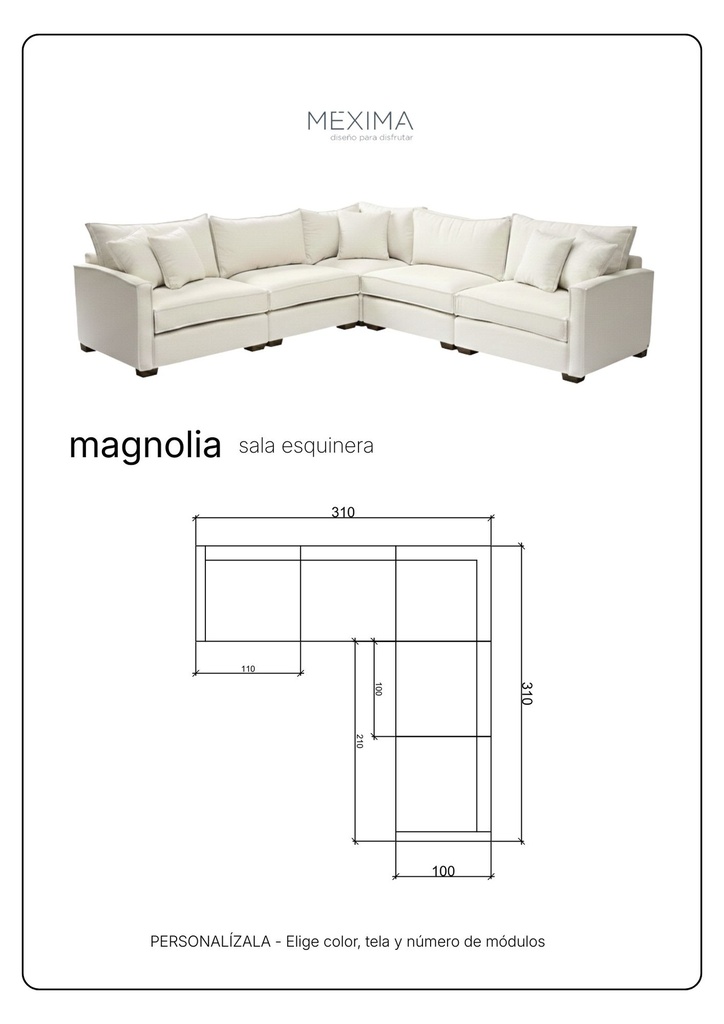 MAGNOLIA SALA ESQUINERA SALA EN L TELA DE EXTERIOR - EC25