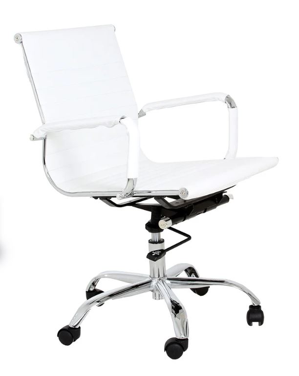 CADIZ ECO SILLA OFICINA RESPALDO BAJO BLANCO- M26