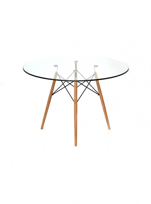 EAMES MESA REDONDA CRISTAL REPLICA BERLIN 100 - M25