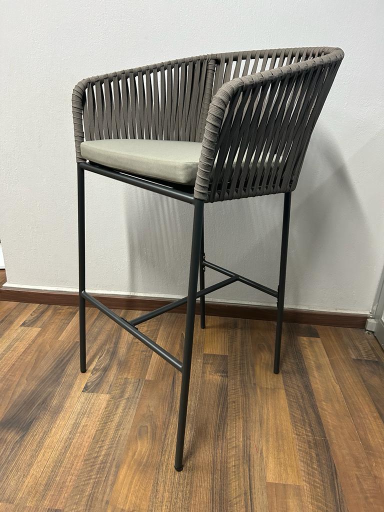 HAWAII BANCO ALTO PARA EXTERIOR CON 1 COJIN DE ASIENTO beige - MO26