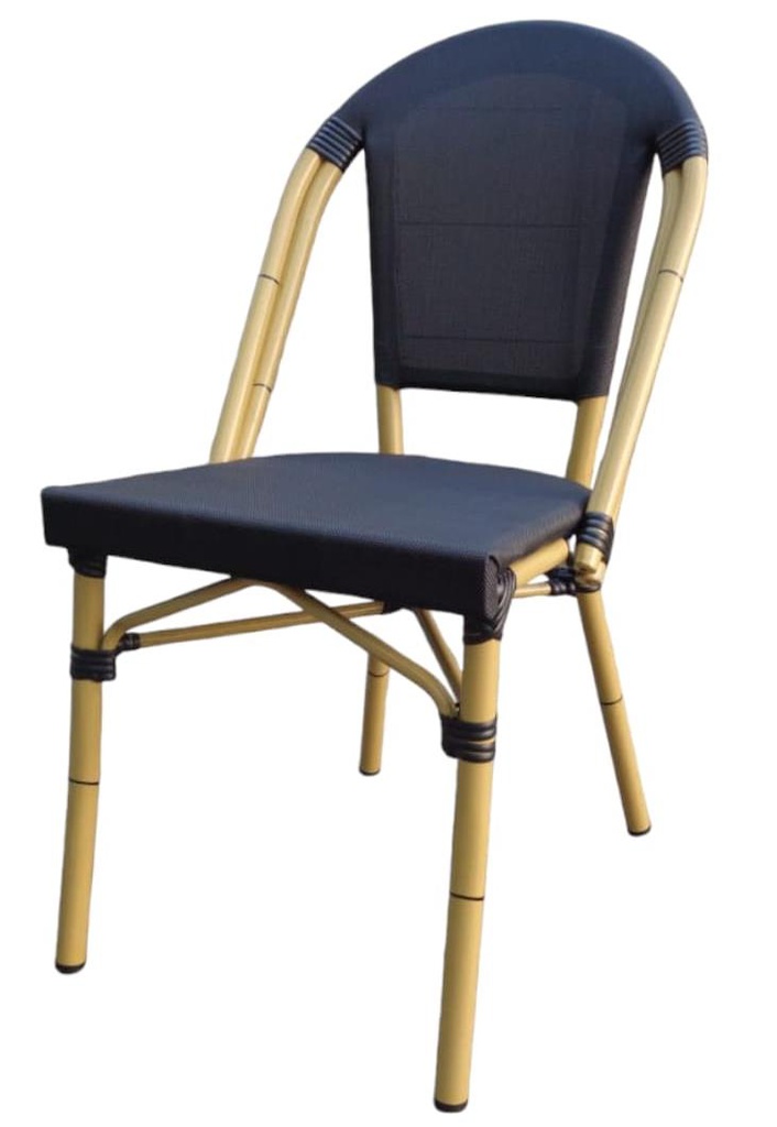 EIFEL NEGRA SET 4 SILLAS DE ALUMINIO PARA EXTERIOR - M25