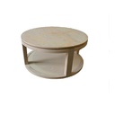 VICTORIA MESA DE CENTRO REDONDA toda en ROSA MORADA - P24r *pieza unica