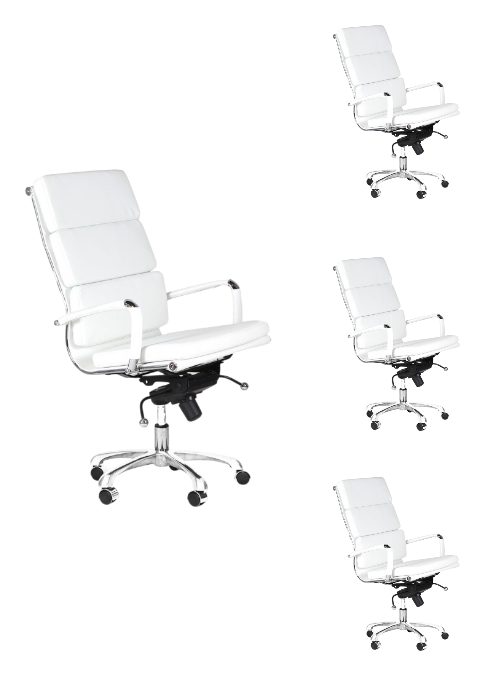 MADRID SET 4 SILLAS OFICINA RESPALDO ALTO - M25 *agotado negro