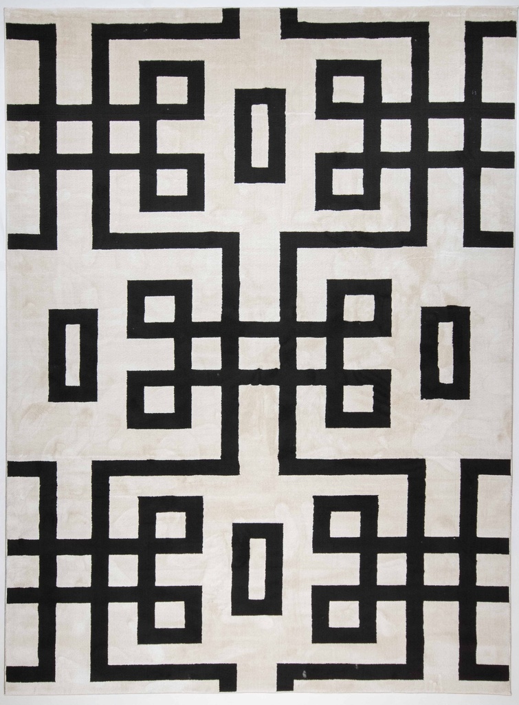 OPTIKA T9049 CREMA NEGRO 60*90 TAPETE - LN26