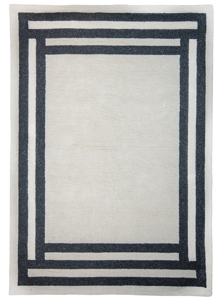 KALI D2029 CREMA GRAFITO 240x330cm TAPETE PARA EXTERIOR - LN26 