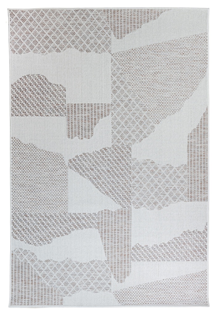 NUBIA E1005 BEIGE/ CAFÉ 160*230 TAPETE PARA EXTERIOR - LN26