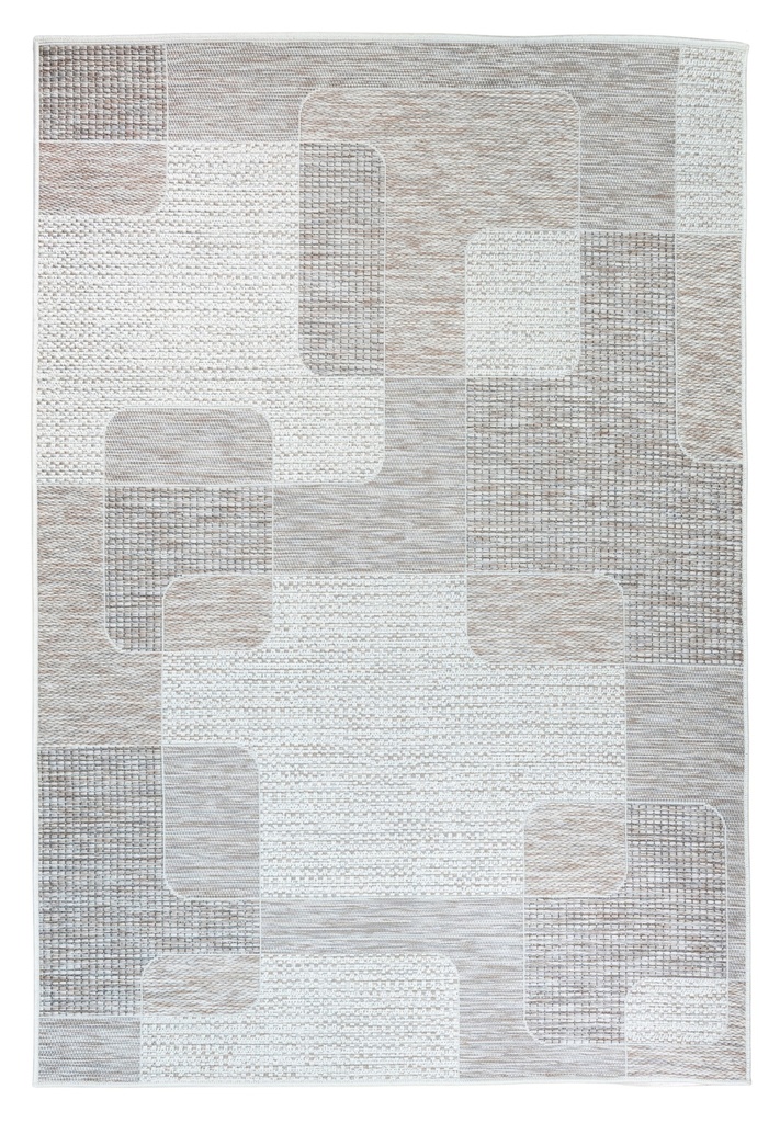 NUBIA E1006 BEIGE/ CAFÉ 300x400cm TAPETE PARA EXTERIOR - LN26