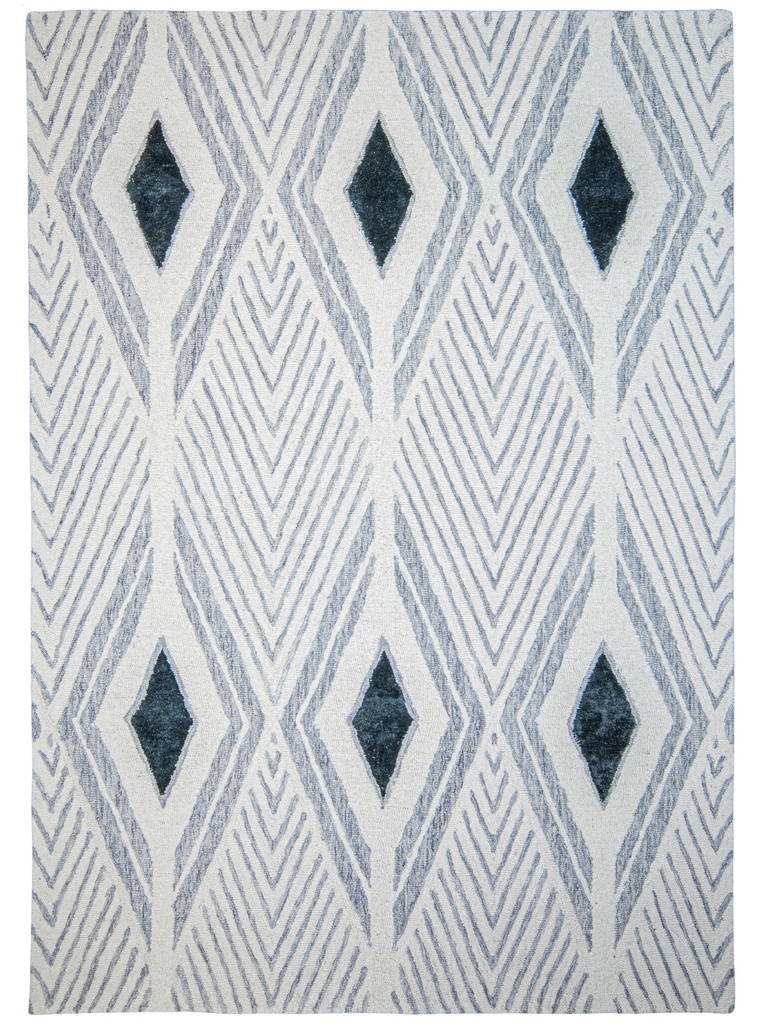 VANI D2036 GRIS CREMA NEGRO 60x90cm TAPETE - LN26
