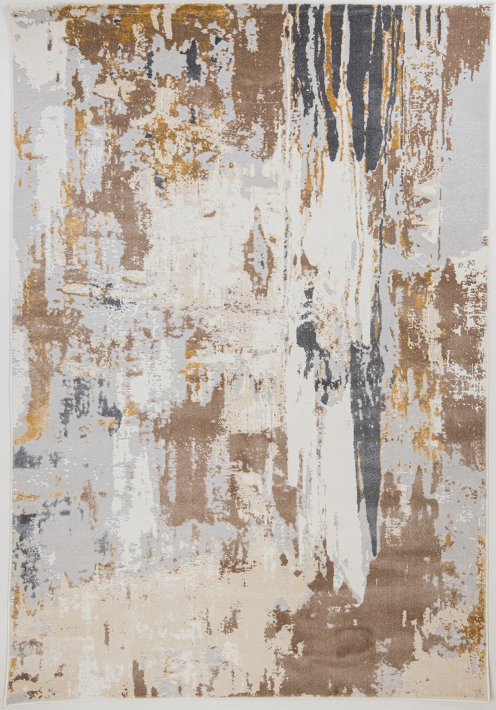 VELEKA U6042 CREMA ORO GRIS 160x230cm TAPETE - LN26