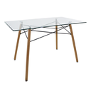 OSLO  MESA DE COMEDOR CRISTAL RECTANGULAR 120x70 - JM26