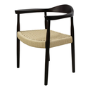 MONACO SILLA CON BRAZOS TEJIDA obscura - JM26.