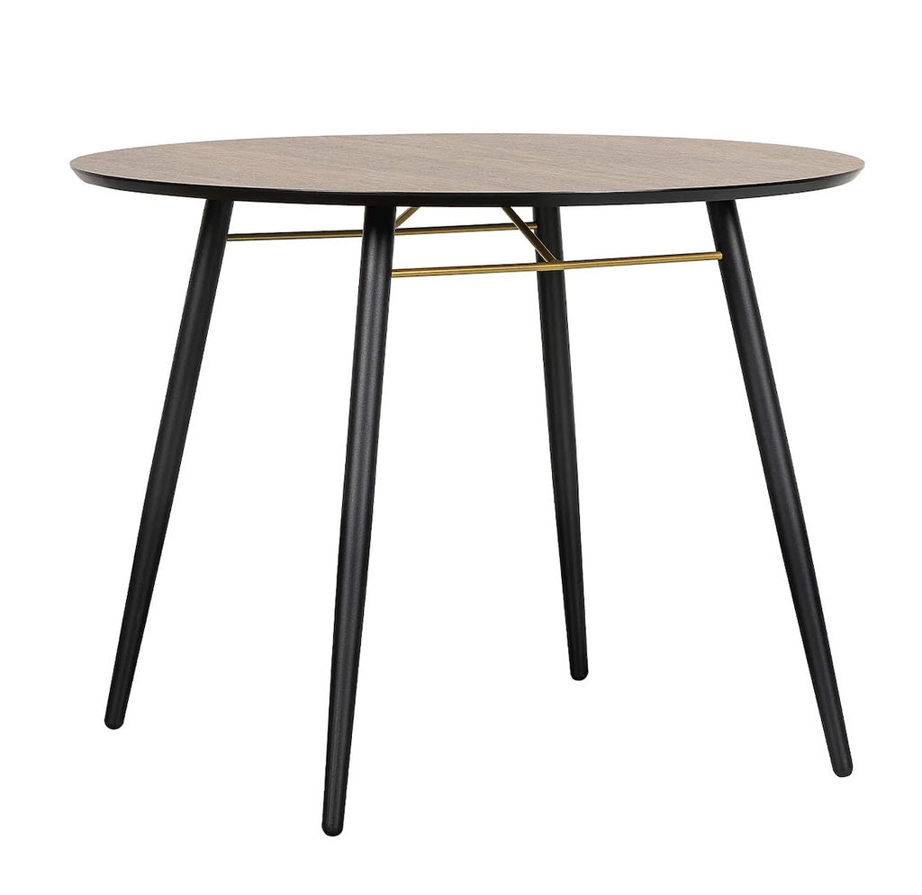 ONNO MESA DE COMEDOR CIRCULAR  NEGRO NOGAL - JM26.