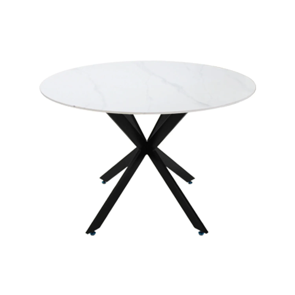 ALATRI MESA DE COMEDOR CIRCULAR 110 PIEDRA SINTERIZADA BLANCA - JM26