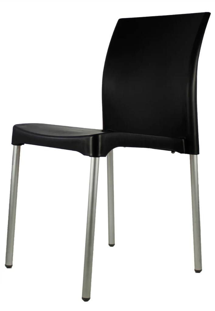VIVAN set 6 SILLAS 100% EXTERIOR NEGRO - JM26