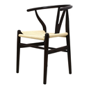 WISHBONE SILLA REPLICA MERIN negra/natural - JM26