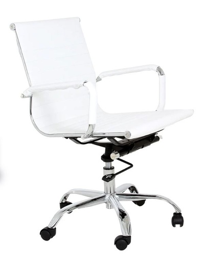 [CADISILLRBE001b] CADIZ ECO SILLA OFICINA RESPALDO BAJO BLANCO- MO26