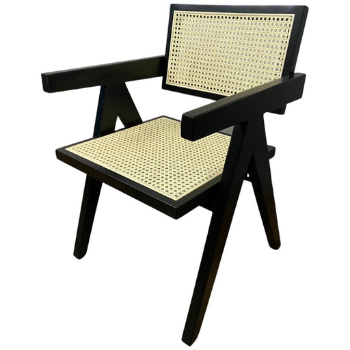 [Silla PALERMO] PALERMO SILLA MADERA Y BEJUCO NEGRA - MO26 *pieza unica