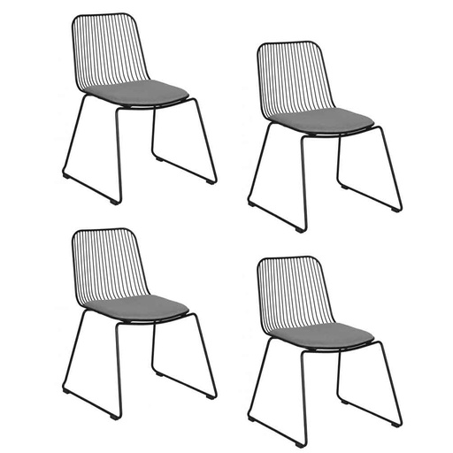 IRON set 4 SILLAS PARA EXTERIOR 100% - MO26 *Exhibicion