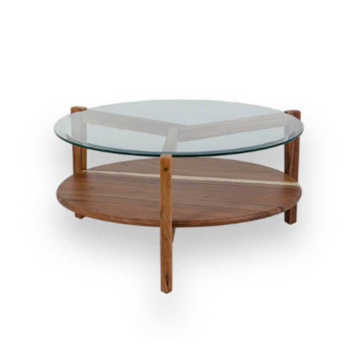 VENTURA MESA DE CENTRO MADERA Y CRISTAL - EC