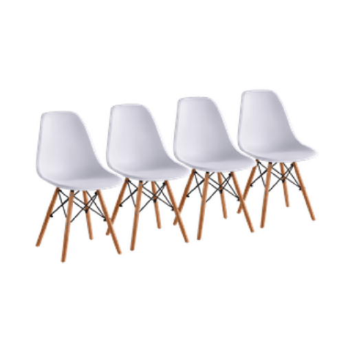 [SILLA BERLIN KIDS] EAMES SILLA KIDS SET 4 SILLAS REPLICA BERLIN VARIOS COLORES - MO26 *agotado blanco