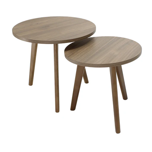 [MESA0904929NOGAL] ULA SET 2 MESITAS LATERALES - JM26 *agotado por llegar