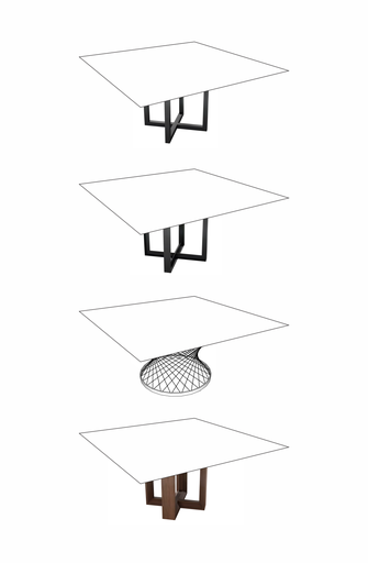 PIEDRA CUADRADA 150x150cm MESA DE COMEDOR - MG25