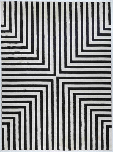 [11326] OPTIKA T9048 CREMA NEGRO 160*230 TAPETE - LN25