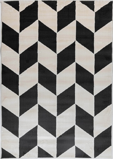 [11596] OPTIKA T9052 CREMA NEGRO 160*230 TAPETE - LN25