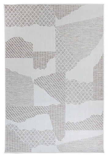 [13013] NUBIA E1005 BEIGE/ CAFÉ 300x400cm TAPETE PARA EXTERIOR - LN25