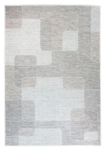 [13044] NUBIA E1006 BEIGE/ CAFÉ 60x90cm TAPETE PARA EXTERIOR - LN26 