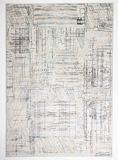 [9257] ZARIA T2197 GRIS CREMA 60x90cm TAPETE - LN26