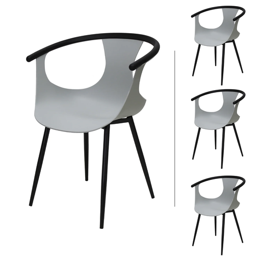 [SILL0903658GRIS] ZARO SILLA set 4 GRIS - JM26.