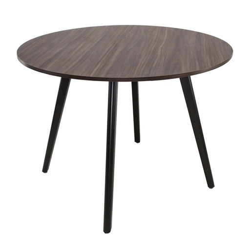 [MESA0641596] FRANK MESA DE COMEDOR CIRCULAR 100  BLANCO  NEGRO GRIS NOGAL - JM26.