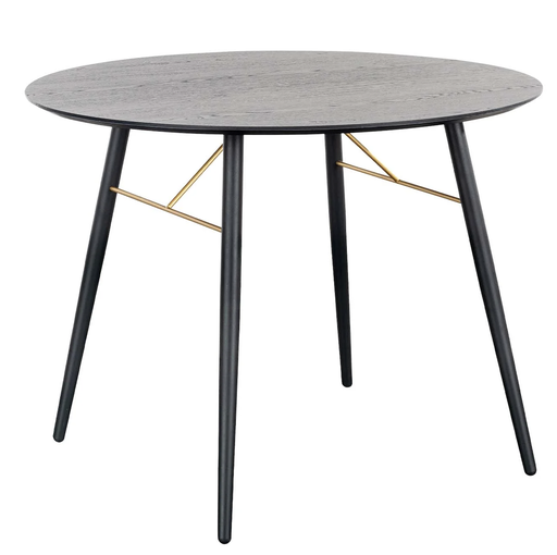 [MESA0903535NEGRO] ONNO MESA DE COMEDOR CIRCULAR  NEGRO NOGAL - JM26.