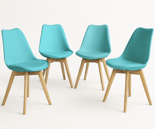 [SILL0670538 TURQUE] FRANK SILLA SET DE 4 AZUL TURQUESA - JM26.