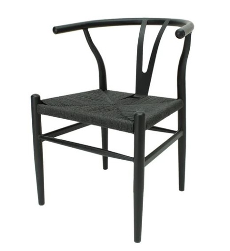 WISHBONE SILLA METAL TONO NEGRO replica - JM26