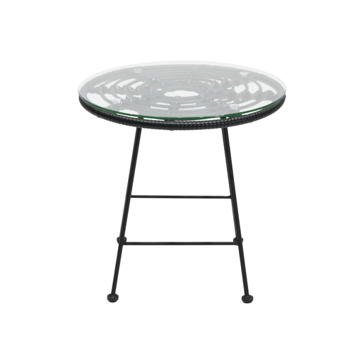 [MESA0905189] DOMINICA MESA LATERAL PARA EXTERIOR RATTA NEGRO - JM26.